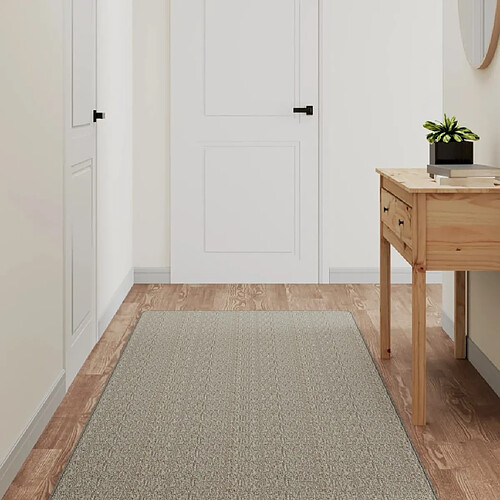 vidaXL Tapis de couloir aspect sisal taupe 80x200 cm