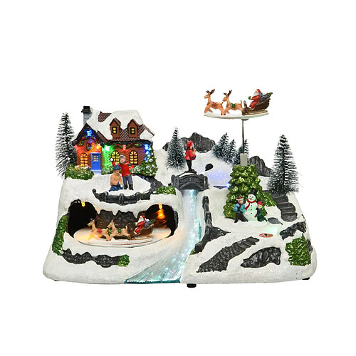 Kaemingk Village de Noël avec traineau du Père Noël - Nos envies deco