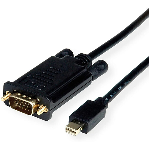 VALUE Mini DisplayPort-VGA, Mini DP St - VGA St - Noir - 5 m