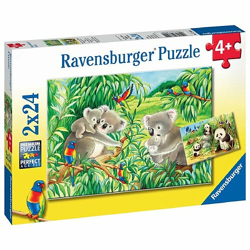 Ludendo Puzzles Ravensburger 2X24 Pièces - Mignons Koalas et Pandas