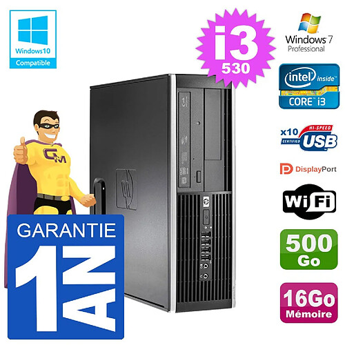 PC HP Compaq 8100 SFF i3-530 RAM 16Go Disque 500Go Graveur DVD Wifi W7 · Occasion