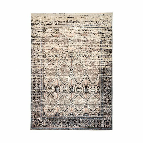 Paris Prix Tapis Vintage Motif Oriental Galaxy IV Beige & Bleu 80 x 150 cm