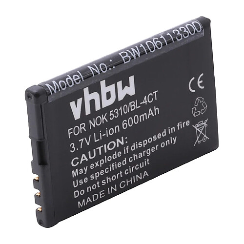 Vhbw Batterie Li-Ion pour NOKIA X3, Nokia 7230, Nokia 6700 Slide, remplace les batteries Nokia BL-4CT