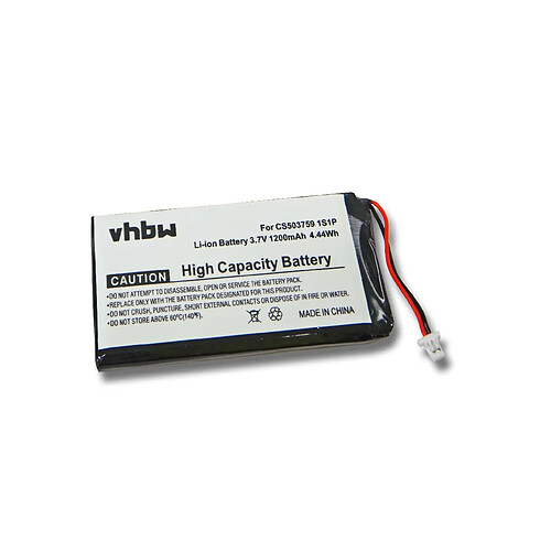 vhbw batterie compatible avec Nevo Q50 système de navigation GPS (1200mAh, 3,7V, Li-polymère)