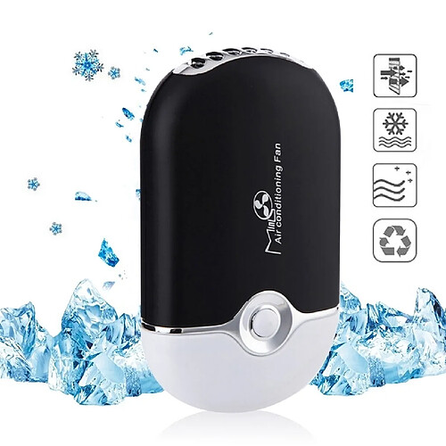 Wewoo Ventilateur électrique noir Portable Mini USB Charge Climatiseur Réfrigération Petit de poche