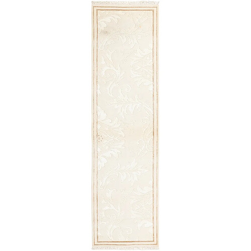 Vidal Tapis de couloir en laine 300x81 beige Darya