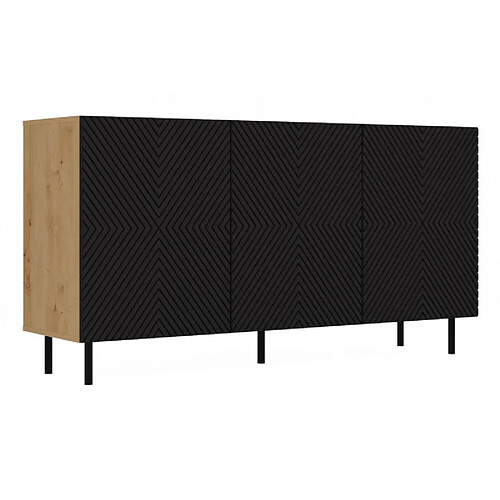 Vivaldi Commode Camilla Chene Artisan Noir 150 cm