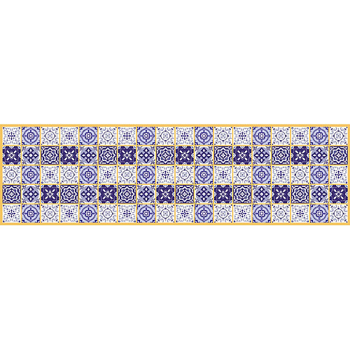 Alter Tapis de cuisine, 100% Made in Italy, Tapis antitache avec impression numérique, Tapis antidérapant et lavable, Modèle Alisea, 120x52 cm