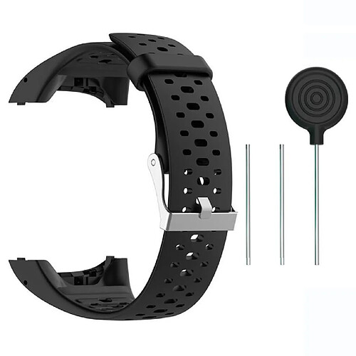 Noir-Bracelet de remplacement en silicone pour Polar M400 M430