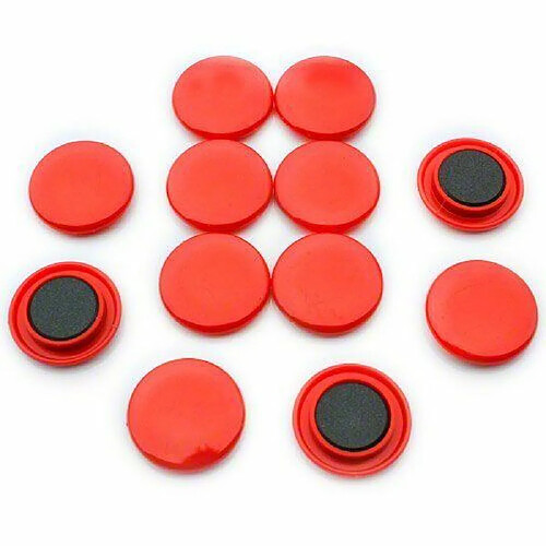 First4magnets F4M40-RED Paquet de 12 Gros Aimants de panneau daffichage/planification 40 x 8 mm Rouge