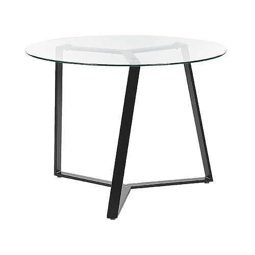 Beliani Table ronde en verre 100 cm KEBRI