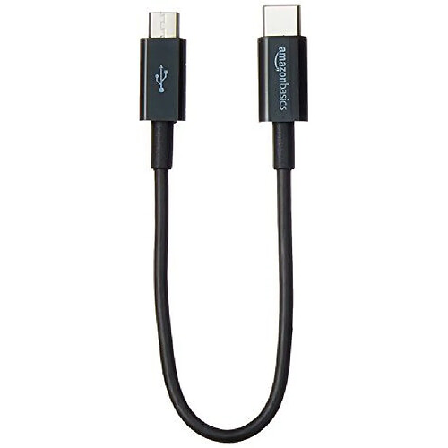 Basics Câble USB-C vers Micro B 2.0, 15 cm - Noir