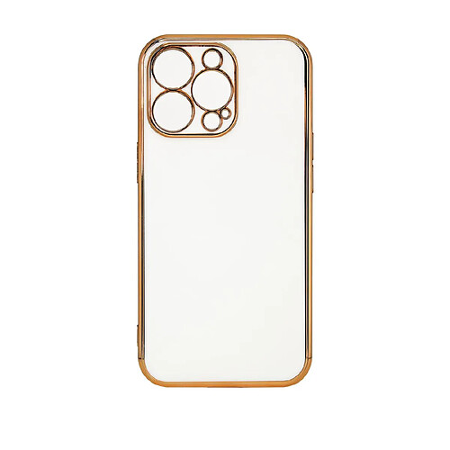 Ozzzo coque lighting couleur pour samsung galaxy a13 5g gold frame gel cover blanc