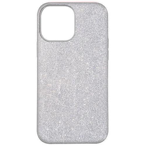 Avizar Coque pour Apple iPhone 13 Pro Max Paillette Amovible Silicone Semi-rigide argent