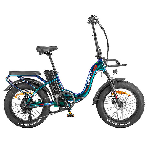 Vélo électrique Fafrees F20 Max, gros pneu 20 x 4,0 pouces, moteur sans balais 500 W, batterie 48 V 22,5 Ah – Vert Aurora