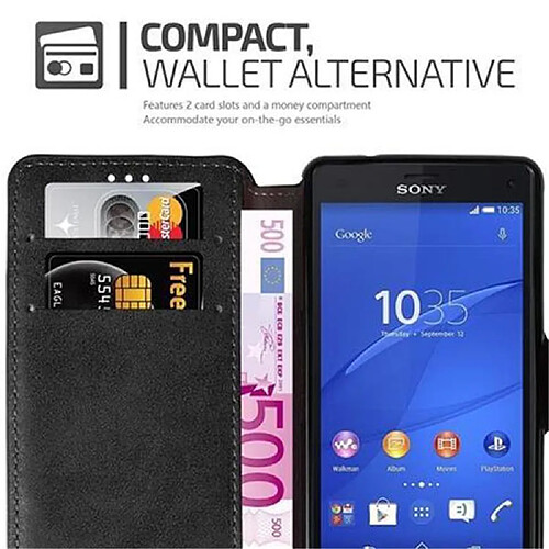 Cadorabo Coque Sony Xperia Z3 COMPACT Etui en Noir