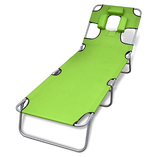 VIDAXL Chaise longue - Vert pomme