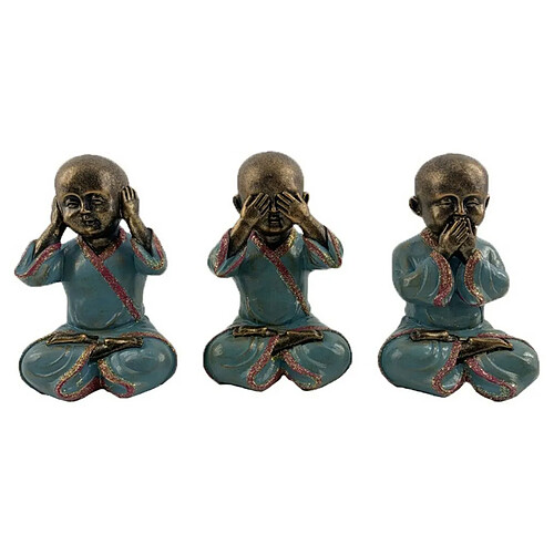 Figurine Décorative DKD Home Decor Résine Moine (12 x 10 x 17.5 cm) (3 pcs)