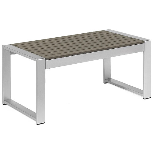 Beliani Table basse SALERNO Métal Gris foncé