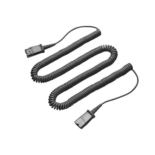 Dacomex Rallonge 3m pour casque téléphonique Plantronics prise QD M/F