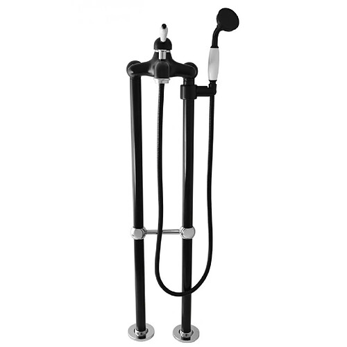 Rav Colonne de douche sur pied LABE avec douchette en laiton noir 110 cm