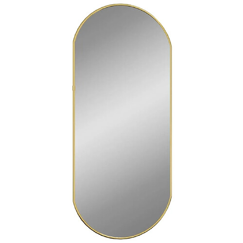 Maison Chic Miroir mural | Miroir Décoration pour Maison Salle de Bain Doré 70x30 cm Ovale -GKD10800