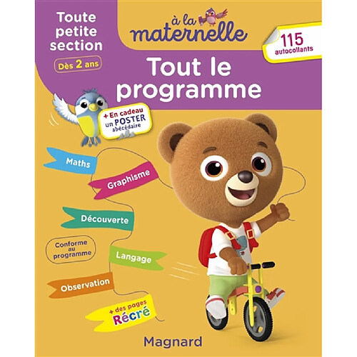 A la maternelle, toute petite section, dès 2 ans : tout le programme