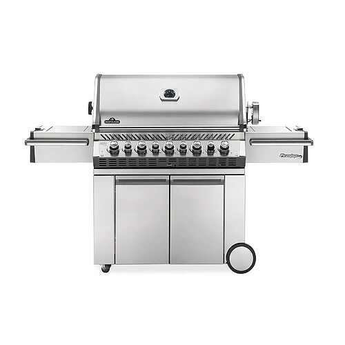 Barbecue à gaz Prestige Pro 665 SIB inox 5 brûleurs + Sizzle Zone + brûleur arrière + fumoir / Napoleon