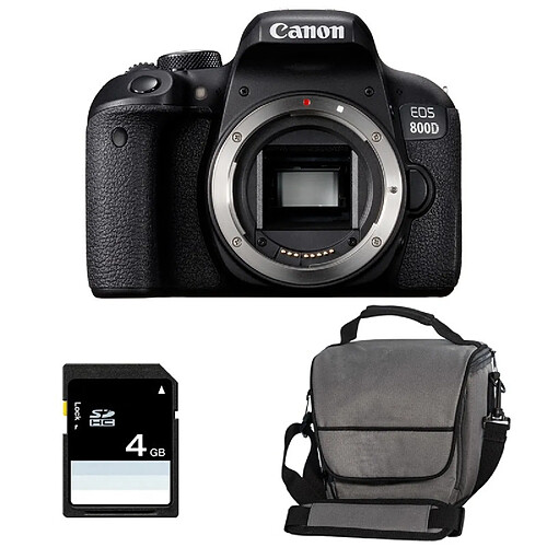 PACK CANON EOS 800D nu + Sac + SD 4Go