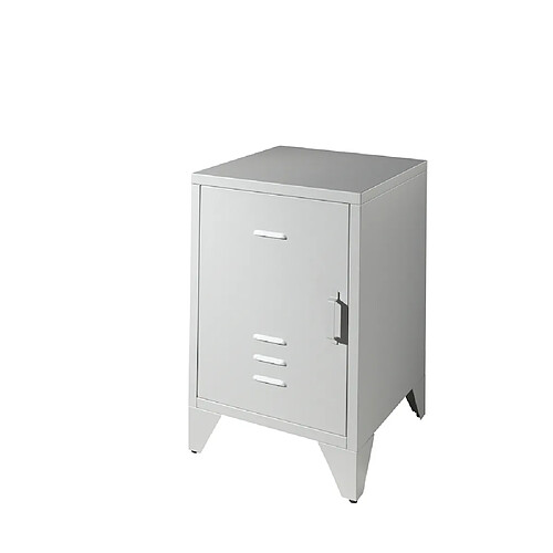 Vipack Chevet en métal Bronxx 1 porte 1 etagere 60x40x40cm Gris Mat