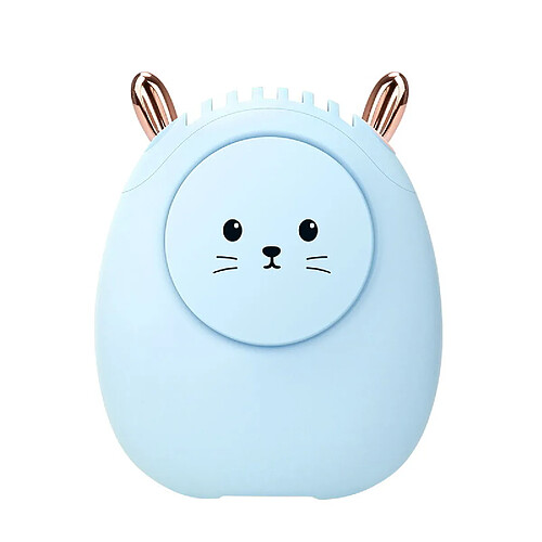 (Bleu) Mini Ventilateur Portatif Personnel de Conception en Forme de Poche Mignon Rechargeable par Usb