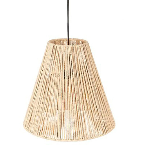 Suspension design en papier et fer coloris beige - Dim : D.30 x H.27 cm -PEGANE-