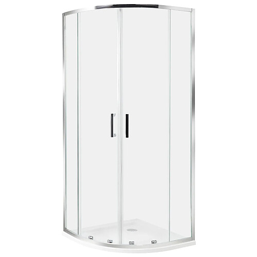 Beliani Cabine de douche JUKATAN 80 x 80 x 185 cm Argenté