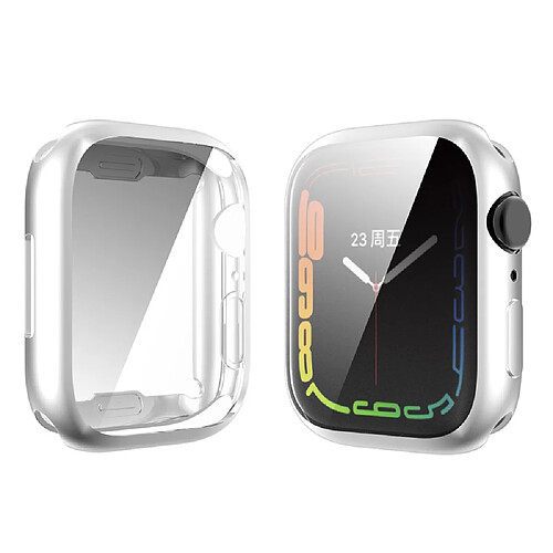 Coque en TPU ENKAY électroplaqué, argent pour votre Apple Watch Series 7 41mm