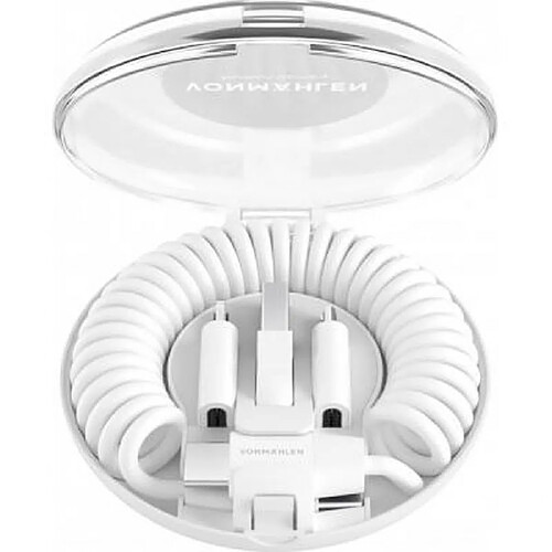 Vonmaehlen VONMAHLEN Câble tout en un USB A+C/micro USB+USB C+Lightning - 3A Allroundo® Blanc