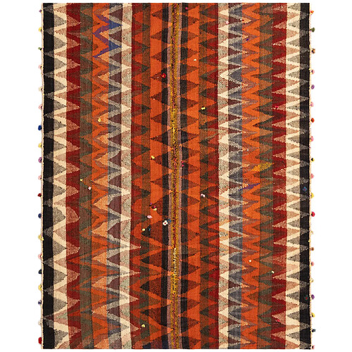 Vidal Tapis de laine 183x143 orange Jajim