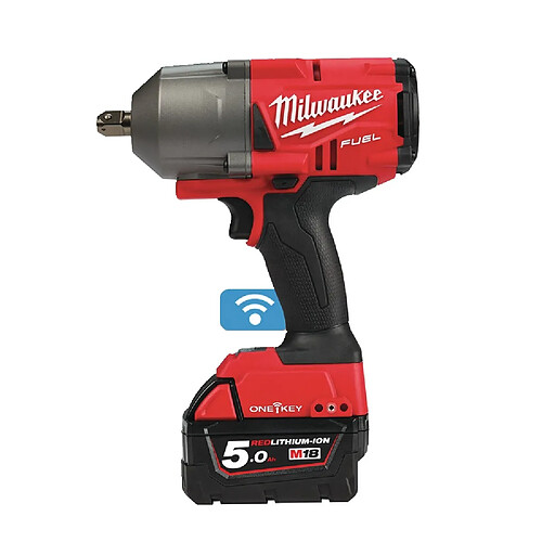 Milwaukee - Boulonneuse à chocs FUEL ONE-KEY™ 18 V Li-Ion 5.0 Ah 1017 Nm 3/4" avec fixation à bille - M18 ONEFHIWP12-502X