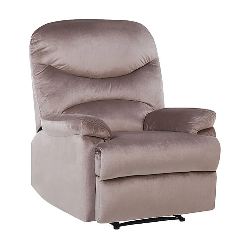 Beliani Fauteuil ESLOV Velours Taupe Beige