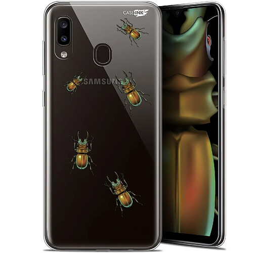 Caseink Coque arrière Samsung Galaxy A20 (6.4 ) Gel HD [ Nouvelle Collection - Souple - Antichoc - Imprimé en France] Petits Scarabés