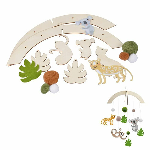 Paris Prix Kit Mobile Enfant Bois Hello Jungle 27cm Naturel