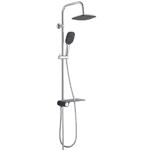 SCHÜTTE Ensemble de douche avec bac latéral AQUASTAR chrome-anthracite