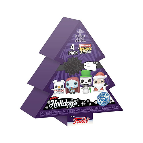 Funko L'étrange Noël de Mr. Jack - Pack 4 figurines Pocket POP! Tree Holiday 4 cm