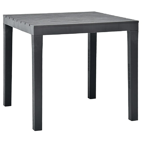 vidaXL Table de jardin Anthracite 78x78x72 cm Plastique