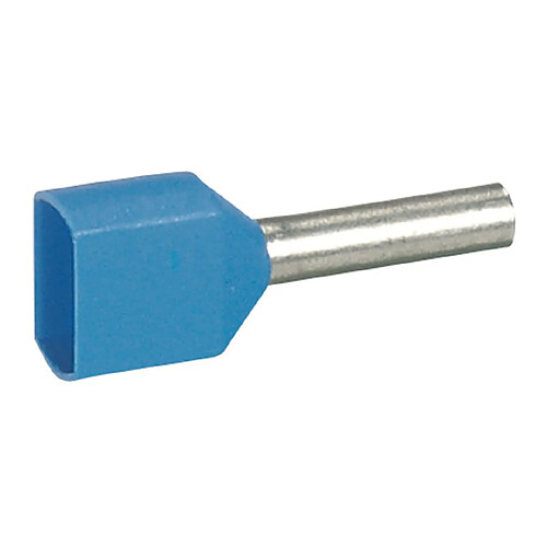 embout de cablage 2 x 0.75 mm2 - bleu - legrand starfix - lot de 100