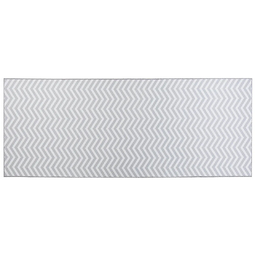 Beliani Tapis blanc et gris 80 x 200 cm SAIKHEDA