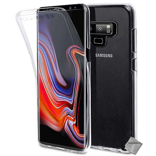 Htdmobiles Coque silicone gel fine 360 integrale pour Samsung Galaxy Note 9 + film ecran - TRANSPARENT