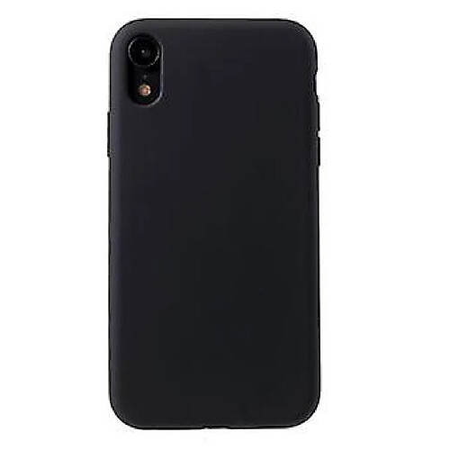 Universal Étui en silicone liquide noir noir pour votre Apple iPhone XR 6,1 pouces