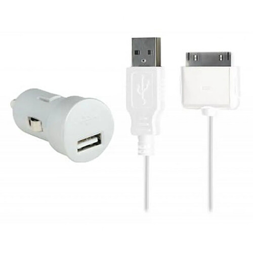 Blueway Mini chargeur allume-cigare 1A pour iPhone/iPod Blanc