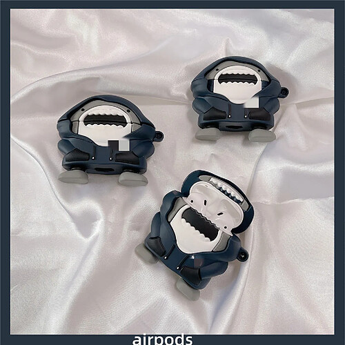 GUPBOO Airpods Coque Housse Étui Protecteur Compatible pour AirPods Pro-sweat-shirt à personnalité de requin