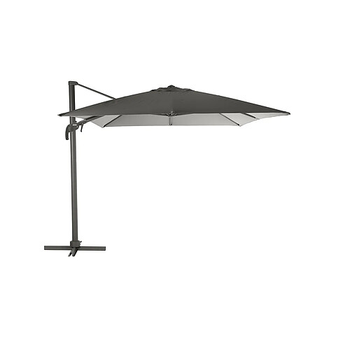 Parasol déporté et inclinable rectangule ardoise Elea - 3 x 4 m - Hespéride